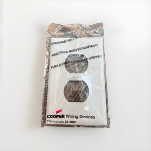 Cooper Single Gang Wall Plates 8 Pack White Outlet Cover